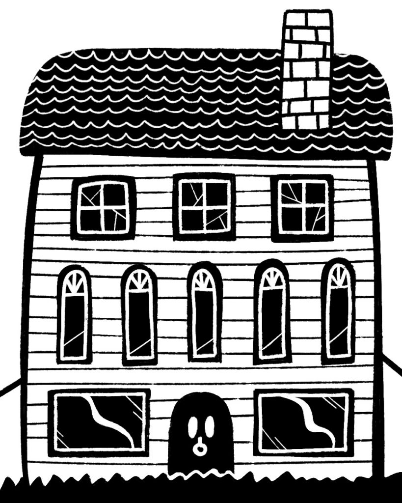 BB Haunted House Illustration